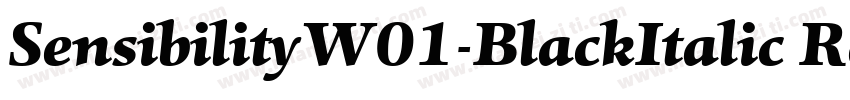 SensibilityW01-BlackItalic Regular字体转换
